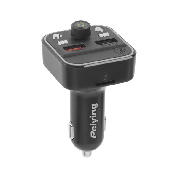 FM-sändare Bluetooth 5.3 2xUSB SD laddare QC Peiying