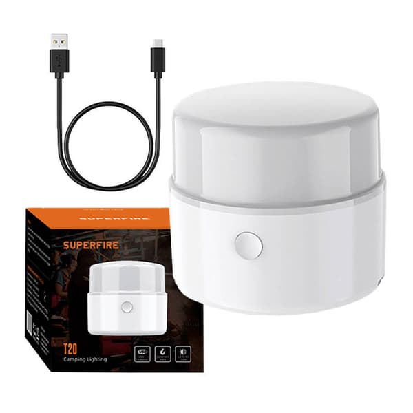 Superfire T20 campinglampa, 180 lm, USB