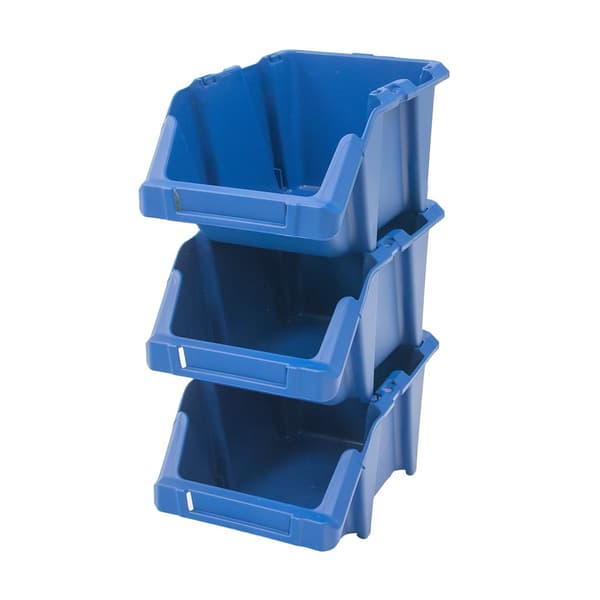 Mega-M lagerkontainer plastbox 155x250x120 mm blå 6-pack