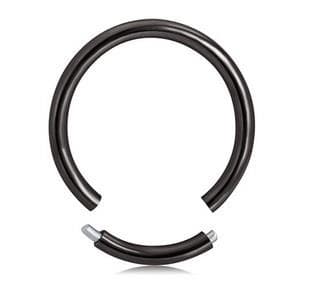 Segmentformade örhängen - svarta - K-001 1.6/10