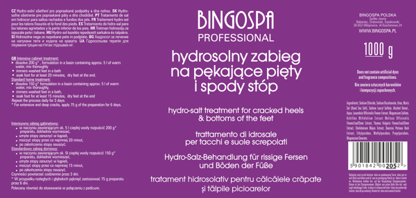Bingospa professionel hydrosaltbehandling til revnede hæle og fodsål