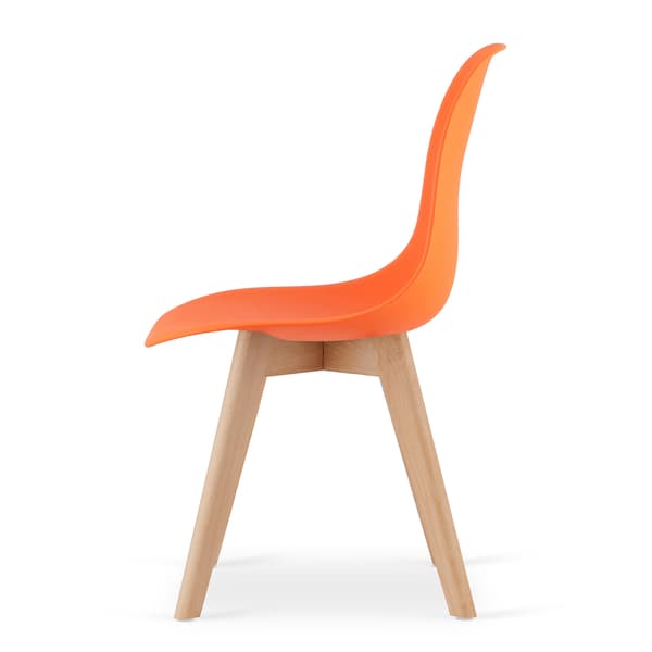 KITO stol orange / naturlige ben x 4