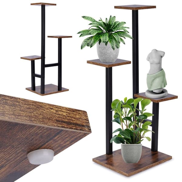 Metal blomsterstativ 4-niveau 84 cm