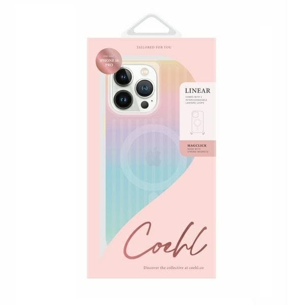 UNIQ etui Coehl Linear iPhone 16 Pro 6.3 Magnetisk Opladning opal/iriserende