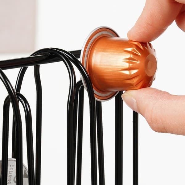 Nespresso kaffekapselholder metal sort 30 cm