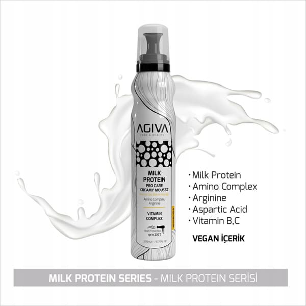 Agiva - Mælkeprotein hårmousse med vitaminkompleks 200ml