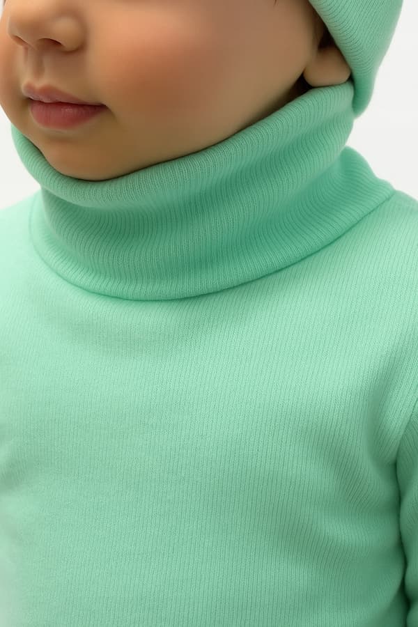 Body med turtleneck 98 børne langærmet turtleneck mint