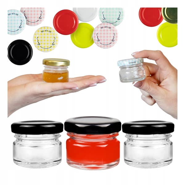 10x burk 30ml med lock honung sylt kryddor ljus present bröllop