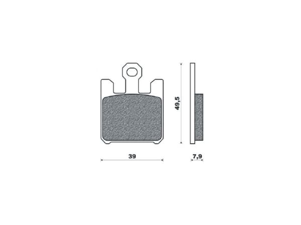BRENTA BREMSEKLODSER KH369/4 SINTERT METAL (GULD) (FT 4119)