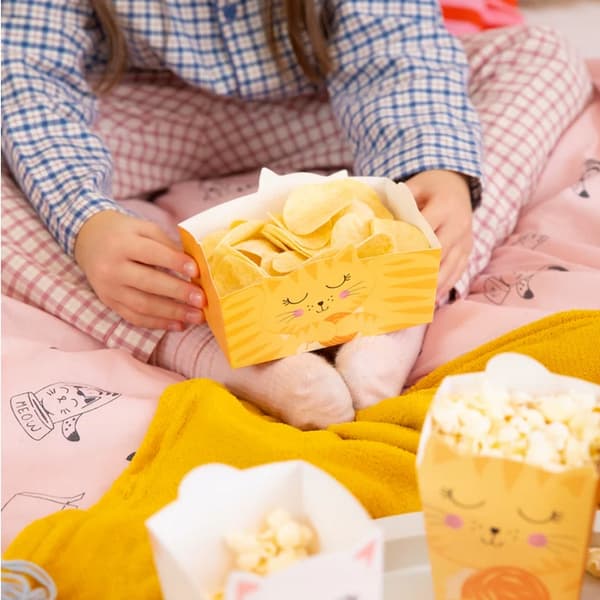 Æsker til chips, chips, snacks, farverige katte, kattefødselsdagsfest, 3 stk.