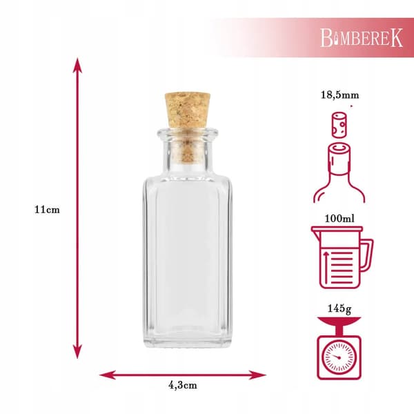 ANTIGUA QUADRA 100ml flaska för VODKA BRÖLLOPSJUICE BRÖLLOPSPRESENTGODIS