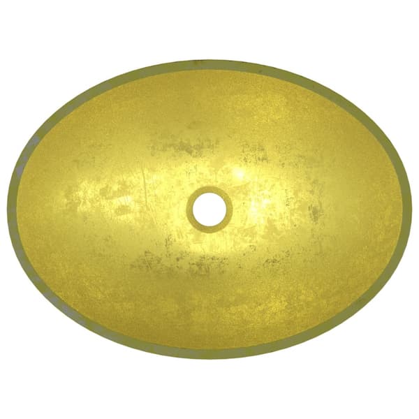 vidaXL glasvask 50x37x14 cm guld