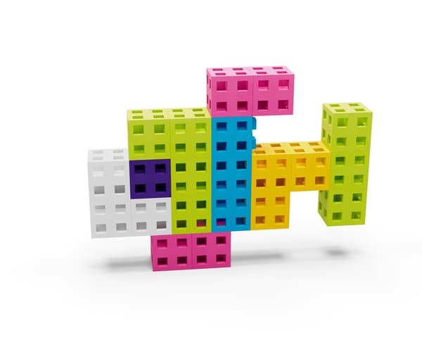 Rakennuspalikkasetti - Meli Cube Pink 100 kpl.