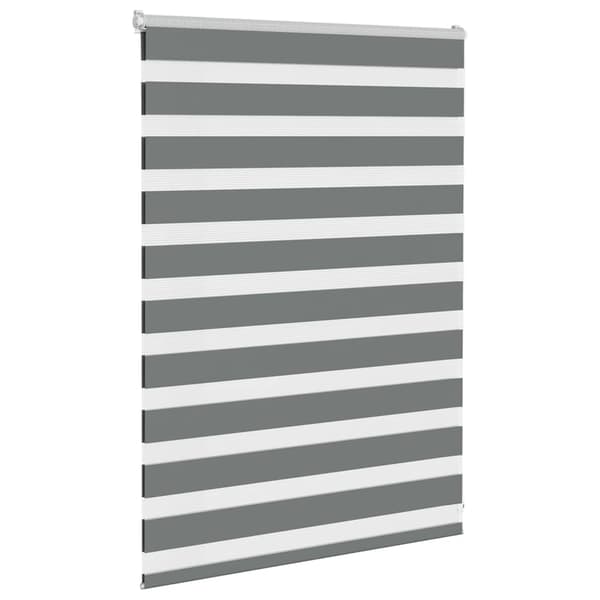 vidaXL Zebrarullgardin, mörkgrå, tygbredd 100,9 cm, polyester
