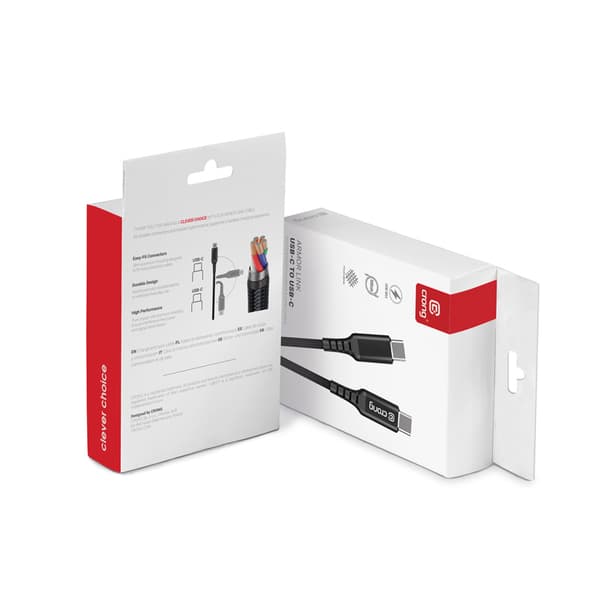 Crong Armor Link - 100W PD 5A USB-C til USB-C kabel 200cm (sort)