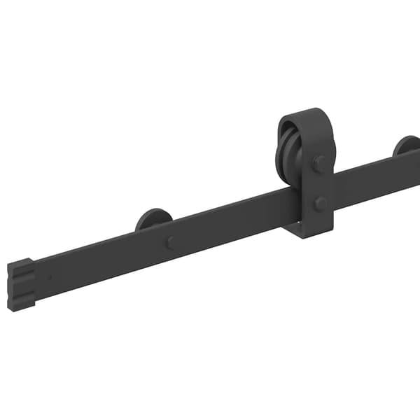 vidaXL Skjutdörrsinstallationssystem 183 cm stål svart