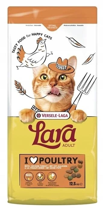 VL-Lara torrfoder för katter med kalkon och kyckling 12,5 kg