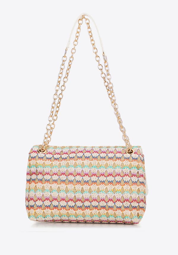 Wittchen dam crossbody-väska med flätad kedja, multifärg, polypropen