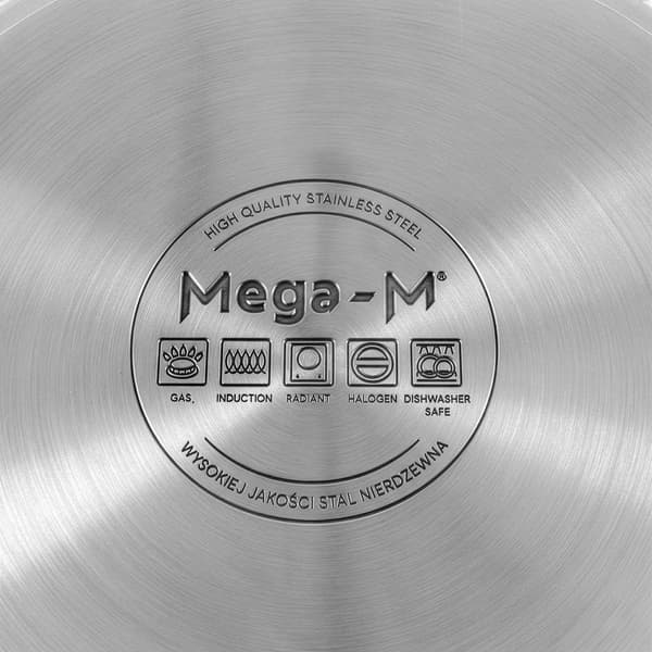 Mega-M PRO grytan låg med lock 23l Ø35cm x h22cm