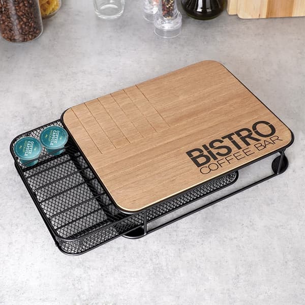Bistro metalorganizer til kaffekapsler sort 30,5x24x6,5 cm
