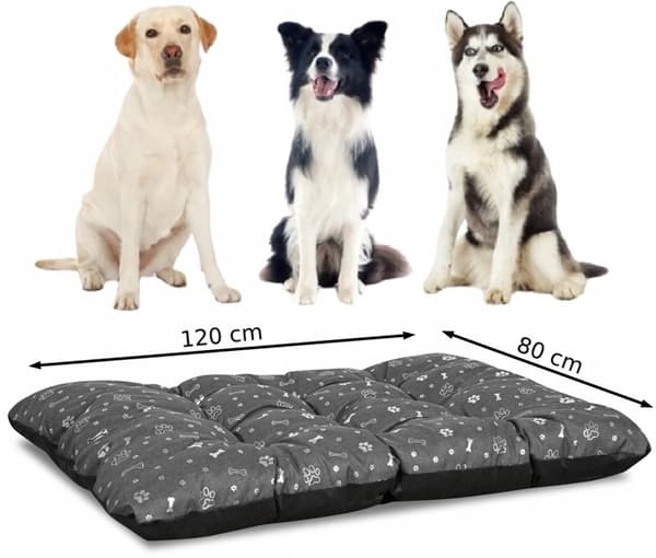 Hundbäddkudde PRESTIGE 140x100 cm vattentät silverben