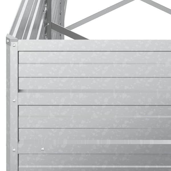 vidaXL Upphöjd odlingsbädd 320x80x77 cm galvaniserat stål