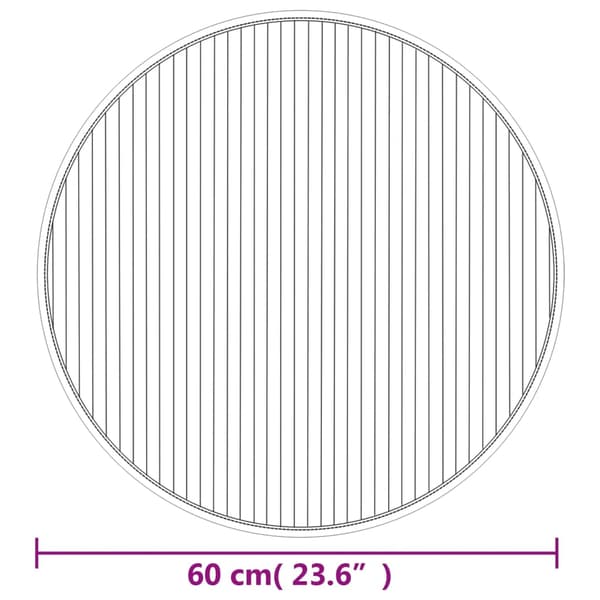 vidaXL Pyöreä matto tummanruskea 60 cm bambu