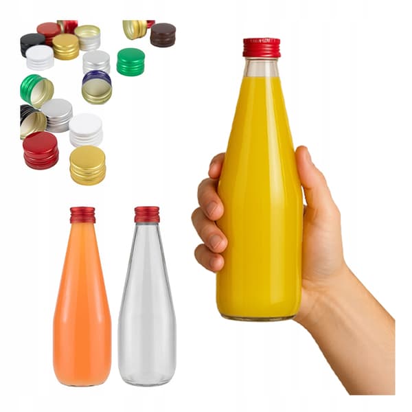 50x GLASFLASKOR 330 ml + KORK FÖR JUICE SIRAP JUICE