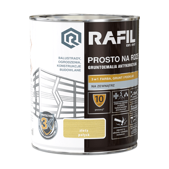 RAFIL MALING GLAD TIL RUSTMALING GYLDEN GLANS 0,75L