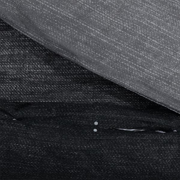 vidaXL Bäddset, Mörkgrå, 200x200 cm, Bomull