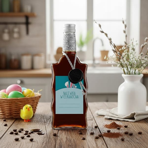5x Flaskor för PÅSKLIKÖR Presentflaska FALA 500ml dekorerad 0,5l