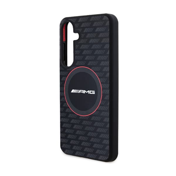 AMG Silikone Carbon Mønster MagSafe - Samsung Galaxy S24 Etui (Sort