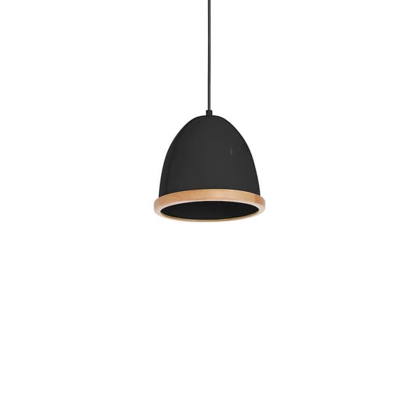 HÆNGELAMPE STUDIO 1 E27 SORT TRÆ MILAGRO MLP8852
