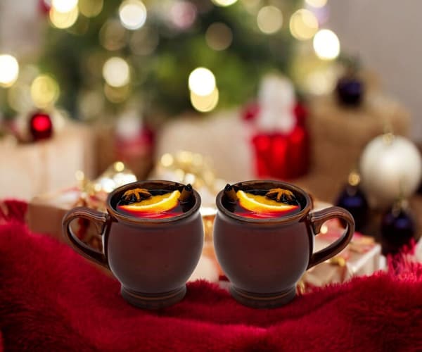 250 ml stengodsmugg för glögg, perfekt som present, BRUN