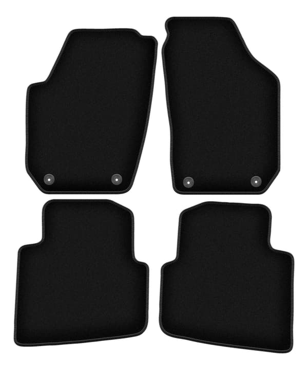 BASIC mustat velour-lattiamatot: Skoda Roomster Kombi Van (2006-2015)