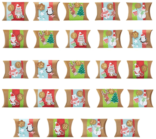 Adventskalender 24 dele DIY puder