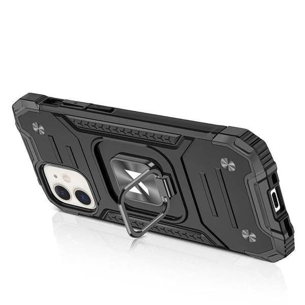 Wozinsky Ring Armor iPhone 14 Plus Hybrid Armored Cover + Magnetisk Holder Sort