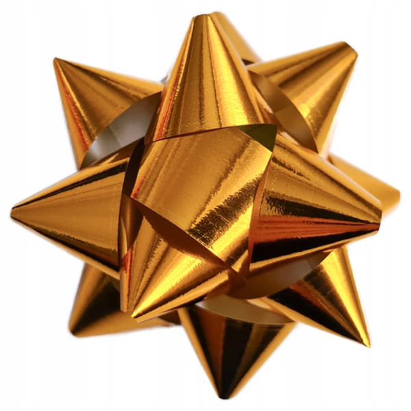 Självhäftande rosetter 8 cm, guld 36 st. 1 förpackning.