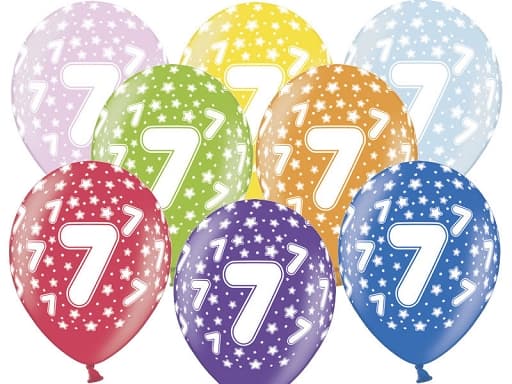 Ballonger med 7-årstryck, 1 st.