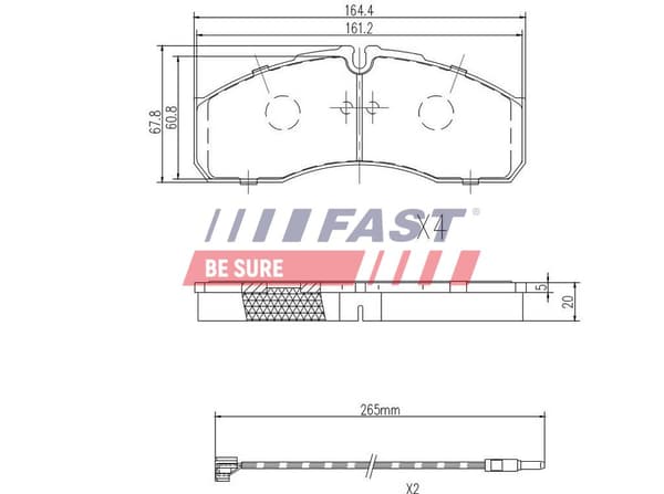 FRAMBROMSBELÄGG FT29117 FAST
