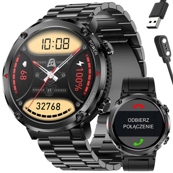GRAVITY GT21-1 MIESTEN ÄLYKELLO - BLUETOOTH-PUHELUT, LISÄRANNEKE (sg025a)