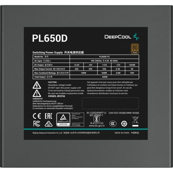 DeepCool PL650-D strömförsörjning