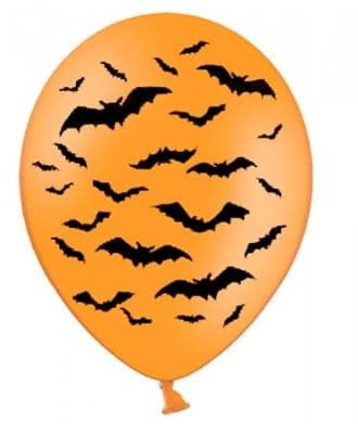 Halloween flagermus trykte balloner - 1 stk.