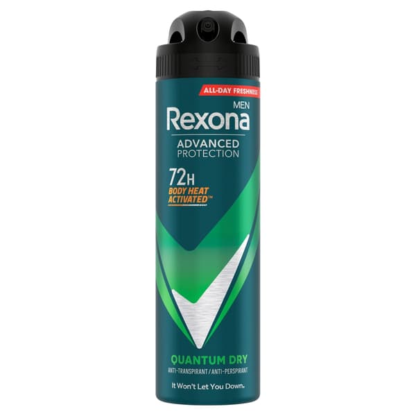 449864 Rexona Miehille Suihke Quantum Kuiva 150ml