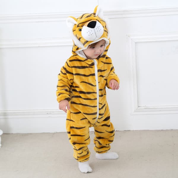 Heldragt til baby Tiger 70 cm