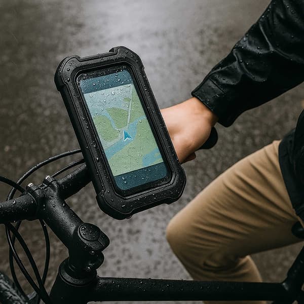 Vedenkestävä pyörän GPS-puhelinteline ohjaustankoon