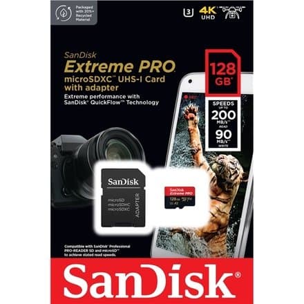 SANDISK EXTREME PRO microSDXC 128GB 200/90 MB/s