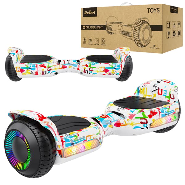 Rebel 6,5" LED Hoverboard Elektrisk Skateboard til Børn og Voksne
