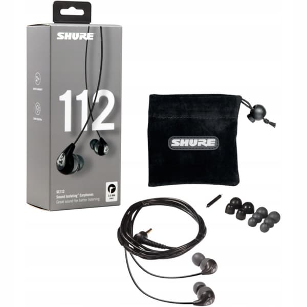 Shure SE112-GR-EFS - In-ear-hörlurar, grå