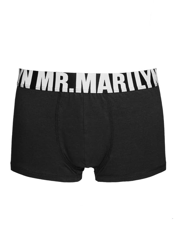 Boxershorts til mænd klassiske med ekstern logo-elastik Letters Boxer Marilyn M